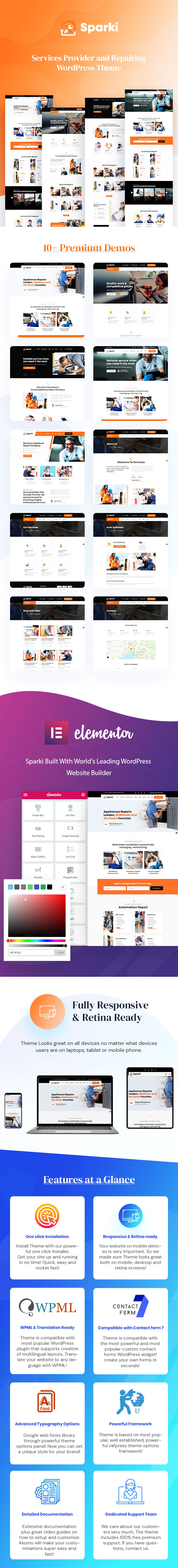 Sparki - Dịch vụ sửa chữa WordPress Theme - 1